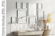 Gallery Wall Mockup PSD JPG, a Print Template by VNmockup (Thumbnail 1 of 5)