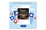 Pizza Flyer Design Template, a Flyer Template by YUDesignStore (Thumbnail 4 of 6)