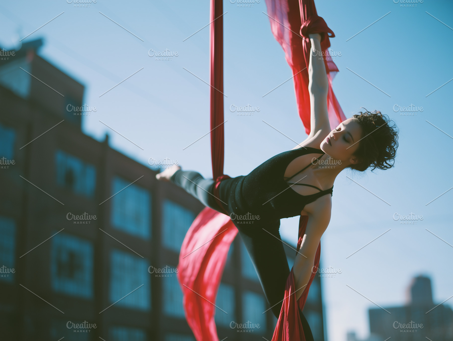 Aerial Silks Performance Art Woman, a Sports & Recreation Photo by k.tay