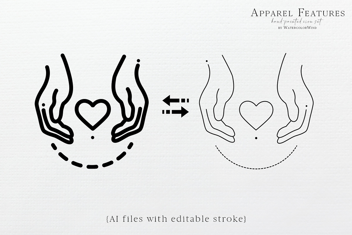Fabric Features Line Icons 40% OFF, an Outline Icon by Ksenia Shmakova (Photo 4 of 4)