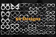 Glasses Photoshop Stamp Brushes, a Brush Add-On by ArtistMef (Thumbnail 3 of 6)