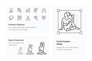 Yoga and Meditation Icon Set, an Outline Icon by Prosymbols (Thumbnail 3 of 5)