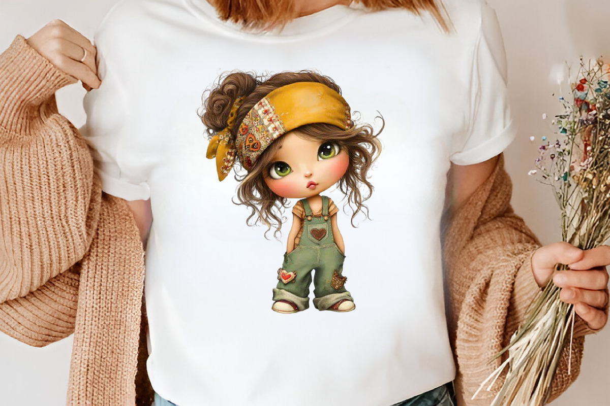 Watercolor Retro Girls Clipart, an Illustration by Canvas Craft (Photo 5 of 8)
