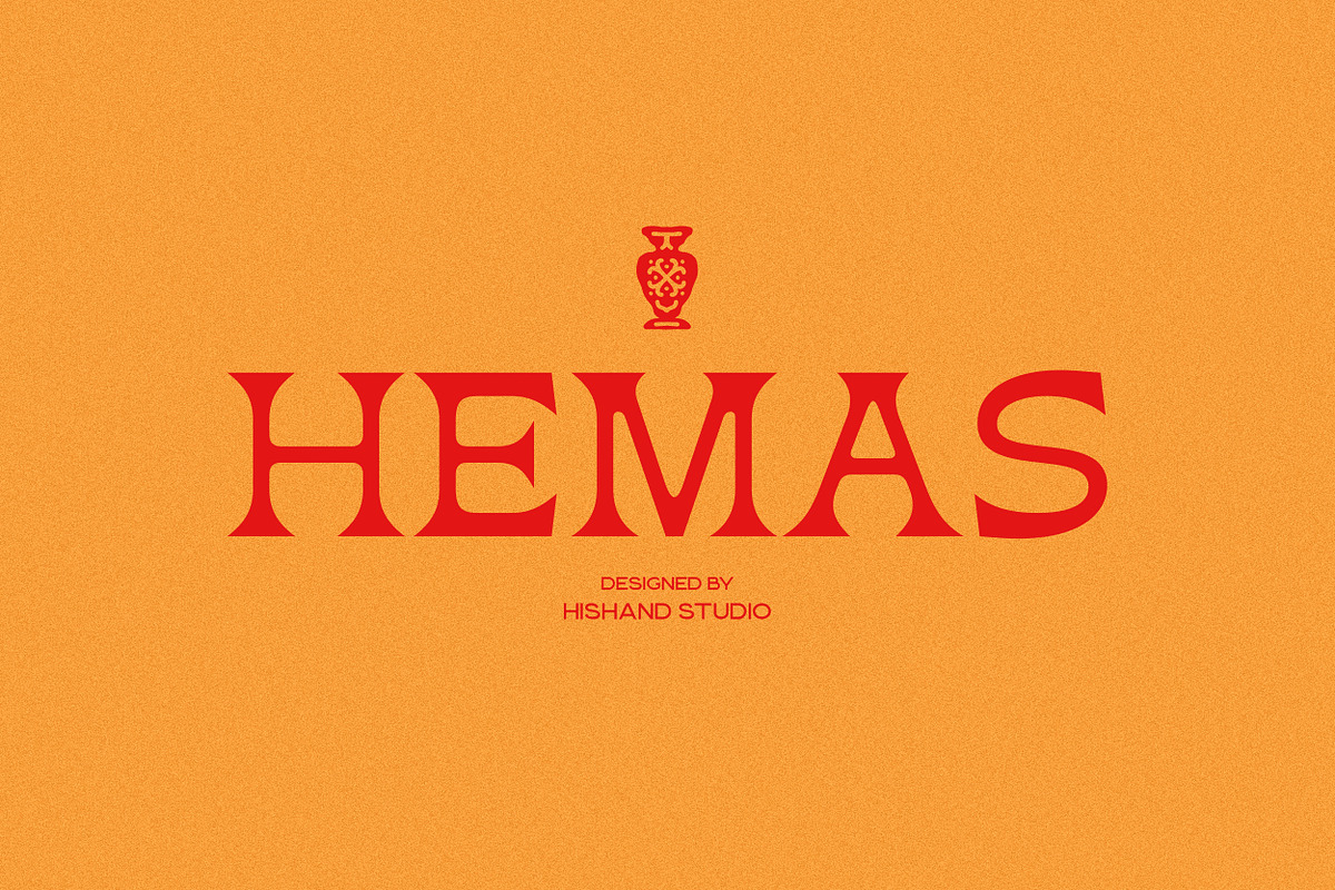 Hemas Serif Display Font, a Serif Font by Hishand Studio (Photo 1 of 10)