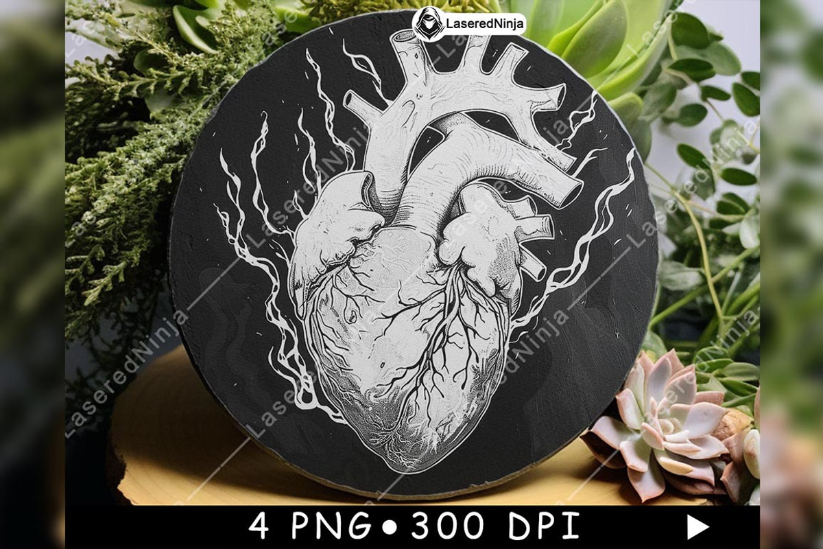 Anatomical Human Heart Flames Smoke, a Background Graphic by LaseredNinja (Photo 6 of 7)