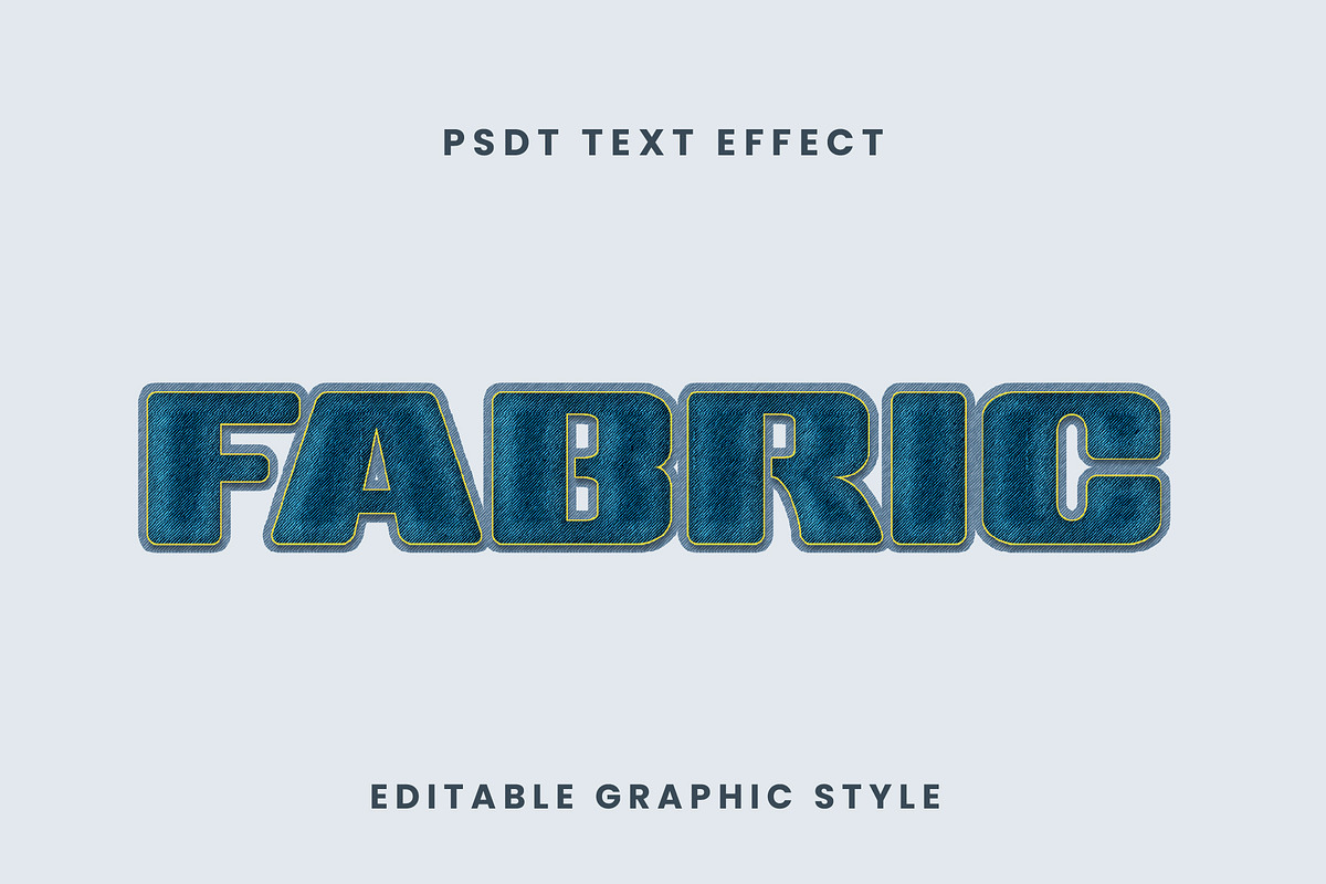 Denim Fabric Jeans Text Effect