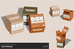 Box Mockup, a Packaging Mockup by Permadi Creative
