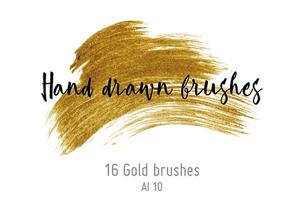 Gold metallic brushes