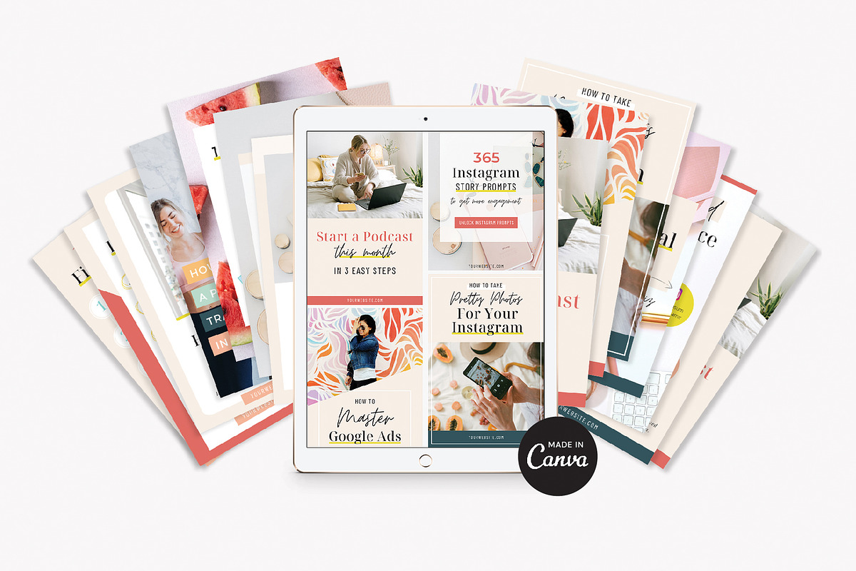 Pinterest Pin Template for Canva, a Social Media Template by Sugar Studios (Photo 2 of 3)