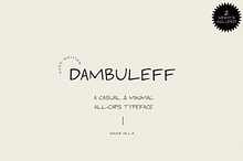 DAMBULEFF Minimal Handwritten Font