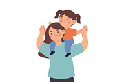 Mother and Child Moments Vector, a Person Illustration by CreartiveDesign (Thumbnail 3 of 10)