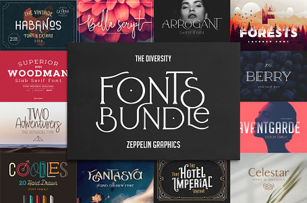 Diversity Fonts Bundle - Fonts SALE, a Sans Serif Font by Graphicdome
