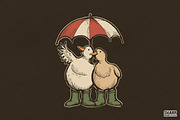 Two Cute Ducks In Green Rainboots, an Object Graphic by SharpMarketplace (Thumbnail 2 of 5)