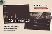 Modern Coffee Artisan Brand Guide, a Branding & Logo Template by twinstd (Thumbnail 1 of 6)
