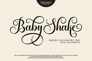 Baby Shake - Luxury Calligraphy Font, a Script Font by Airotype
