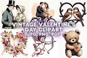 Vintage Valentine's Day Clipart
