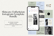 Esthetician Instagram Bundle, a Social Media Template by digitaldispositions (Thumbnail 1 of 10)