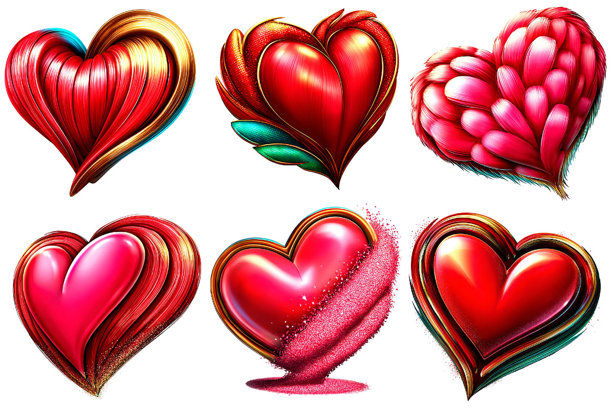Valentine Day Hearts Clipart, an Illustration by Designworld (Photo 3 of 4)