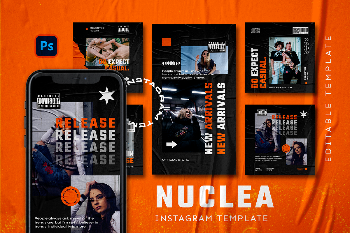 Nuclea - Instagram Stories & Post, a Social Media Template by MYDesign (Photo 1 of 5)
