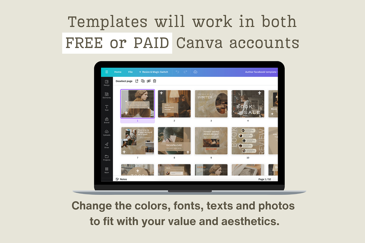 Facebook posts template for authors, a Social Media Template by Petite Zakka Boutique (Photo 6 of 7)