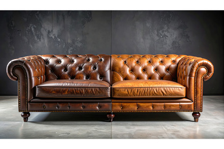 Vintage leather Chesterfield sofa in