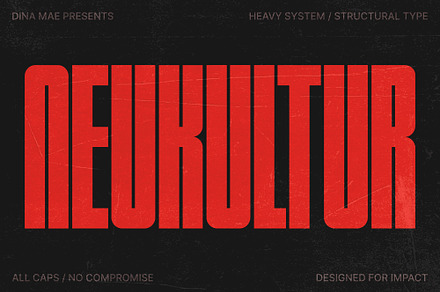 NEUKULTUR - Compressed Display Font