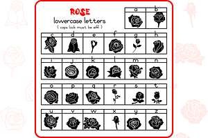 Rose Doodles - Dingbats Font