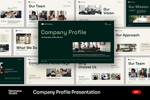 GRINI | Simple Company Profile PPT, a Presentation Template by Neermana