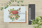Vintage Watercolor Gardening Clipart, an Animal Illustration by JSolomatina (Thumbnail 5 of 13)