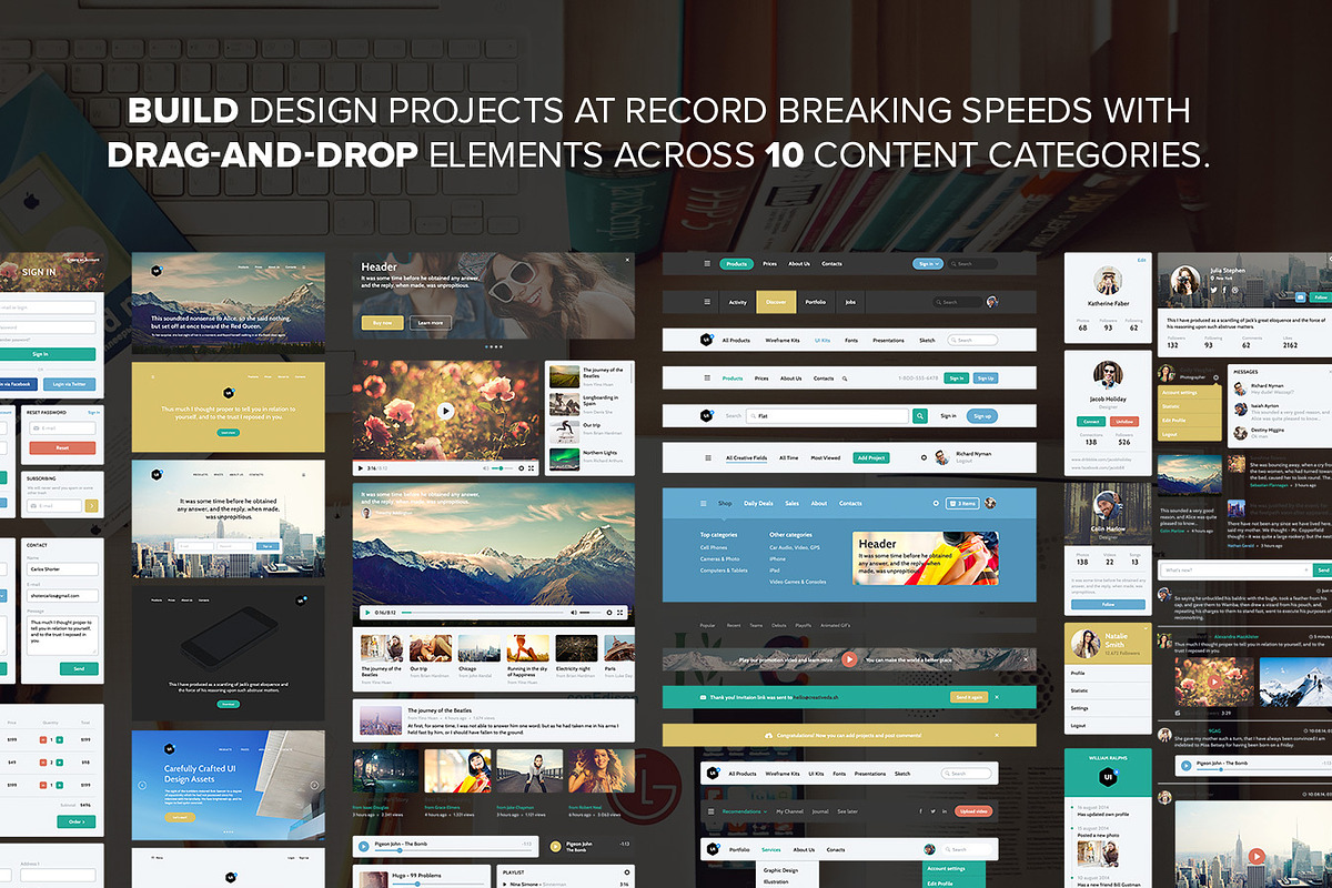 Edge UI Kit Plus, a Templates & Theme by UI8 (Photo 2 of 4)