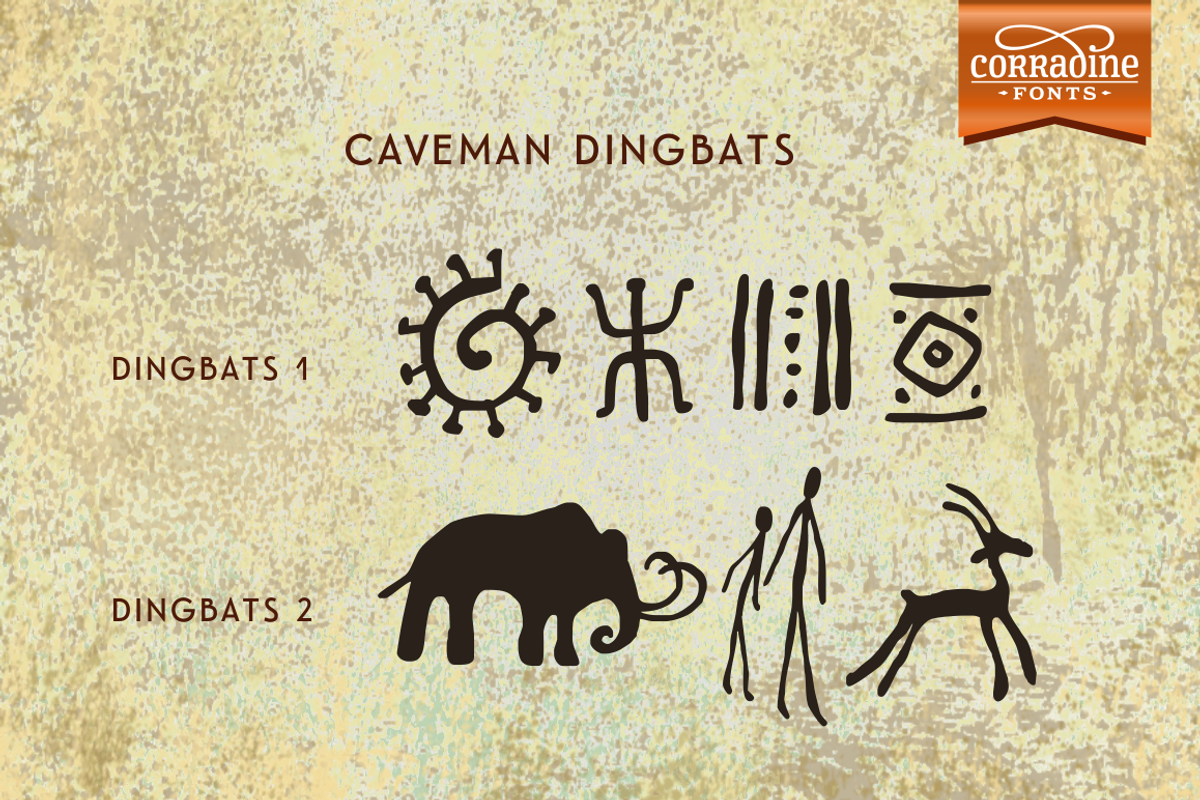 Caveman Dingbats preview 2