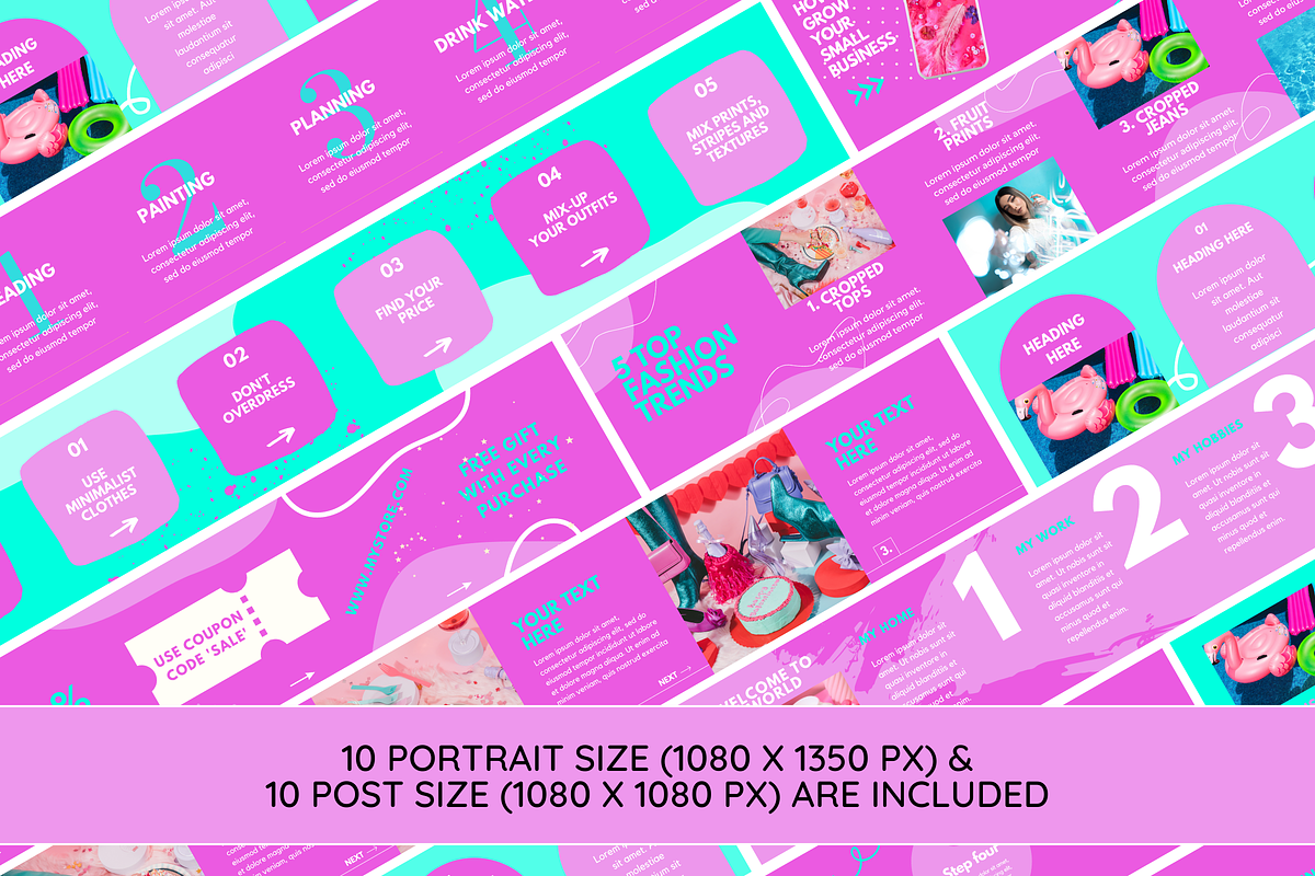 Bold Instagram Carousel Bundle preview 2