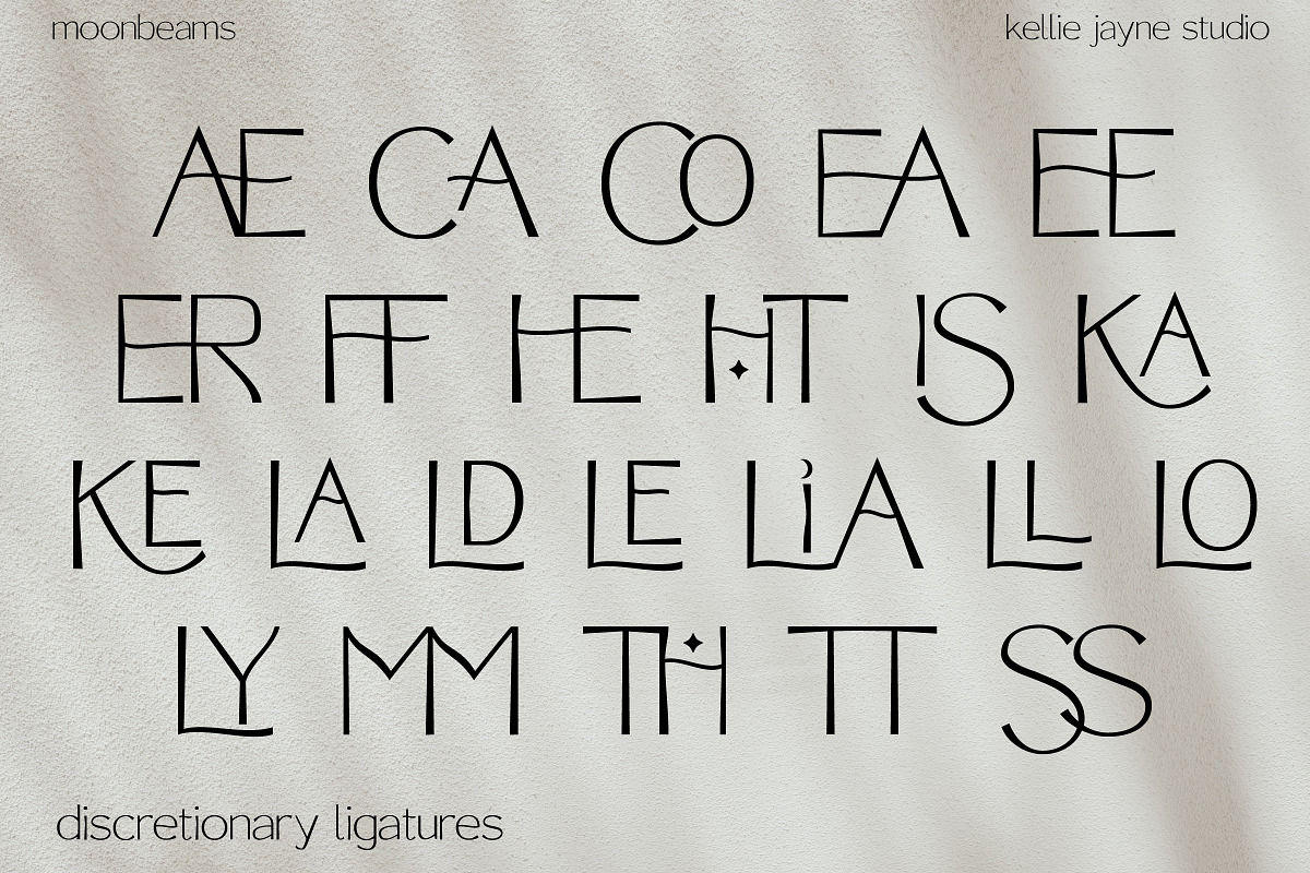 Moonbeams Sans Serif, a Sans Serif Font by Kellie Jayne Studio (Photo 9 of 14)