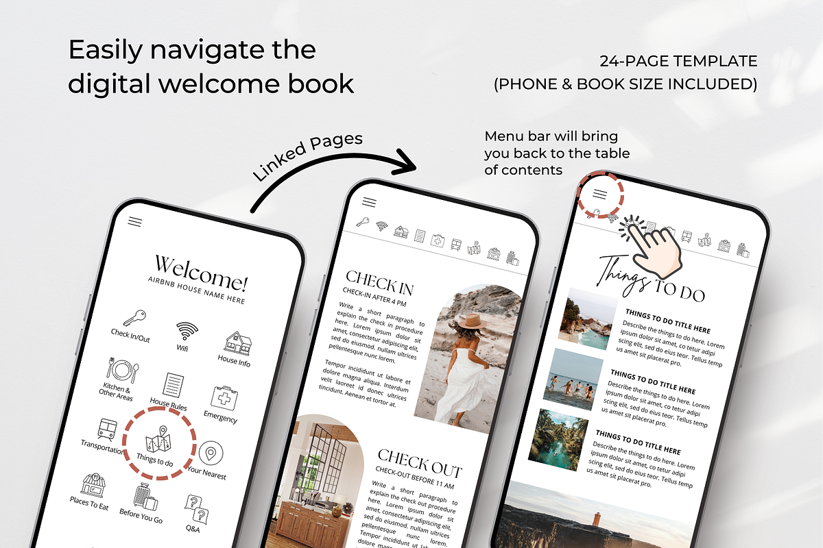 Digital Airbnb Welcome Book Template, a Brochure Template by ShopRShop (Photo 6 of 10)