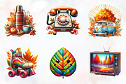 Retro Autumn Sublimation Clipart, an Illustration by RobertsArt (Thumbnail 3 of 7)