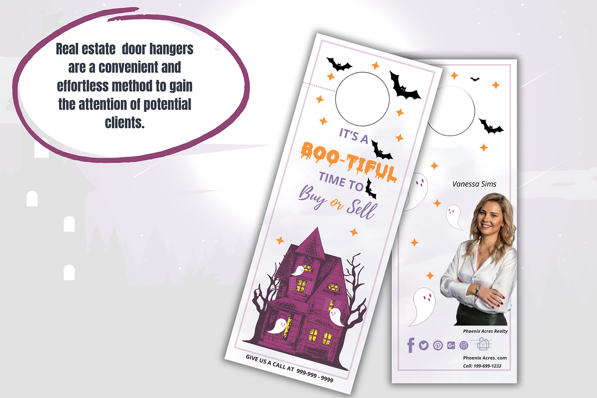 Halloween Door Hanger Real Estate, a Stationery Template by SassyCorners (Photo 4 of 10)