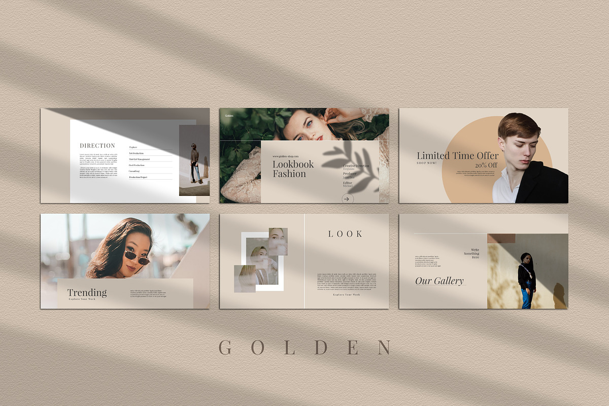 Golden - Fashion Keynote Template, a Presentation Template by Collaborg Studio (Photo 6 of 8)
