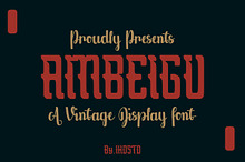 Ambeigu Vintage Display Font