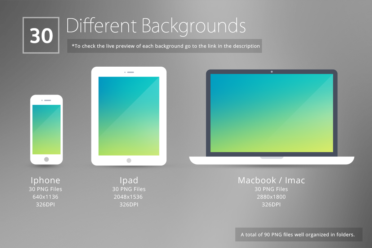 30 Backgrounds - iphone, ipad & imac preview 2