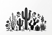 60 Desert Cactus Floral Silhouette, a Seasonal Illustration by Amazin_art (Thumbnail 18 of 38)
