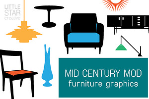 Mid Century Mod Furniture Graphics