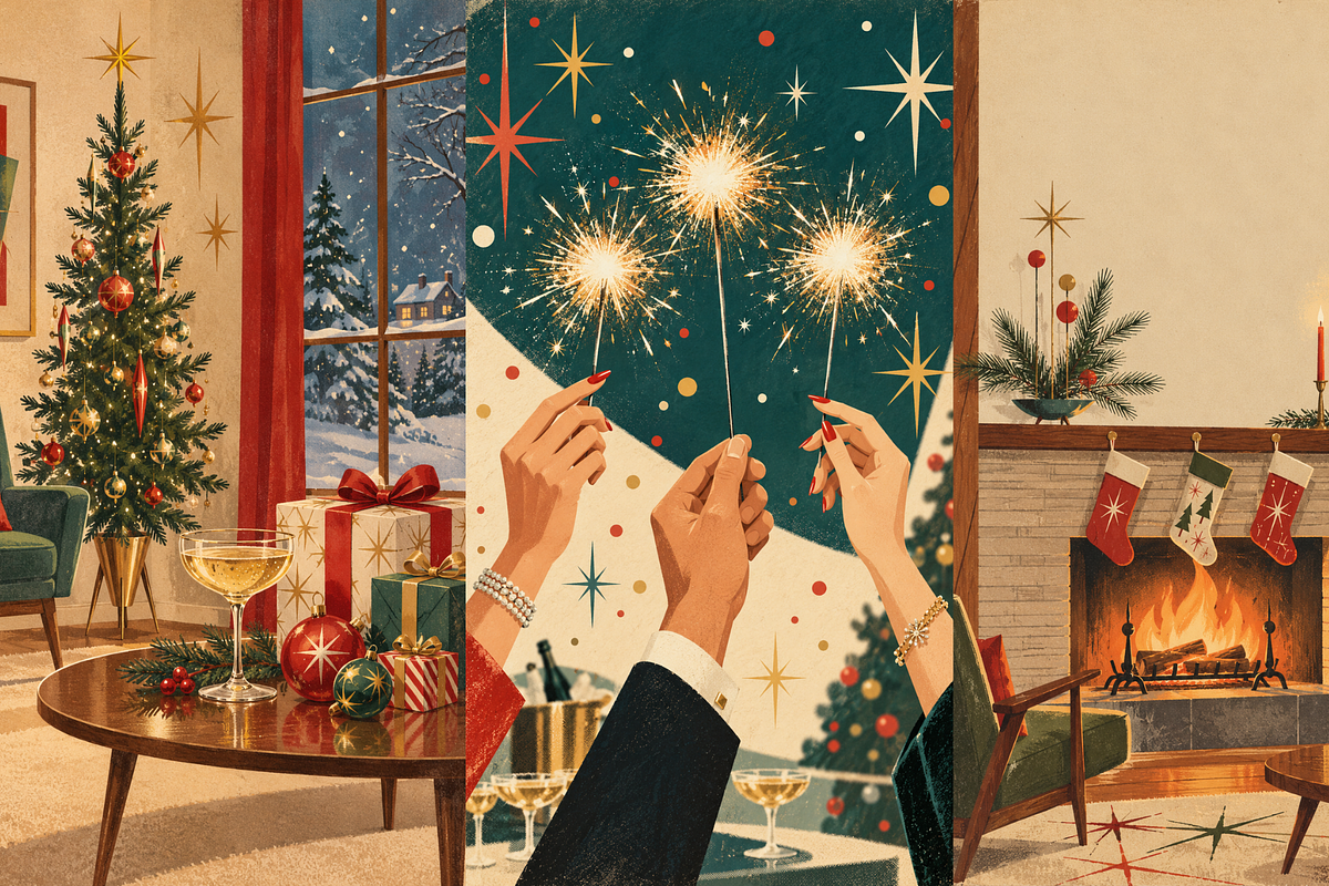 Retro Christmas Illustrations, a Seasonal Illustration by MarisoArt (Photo 6 of 6)