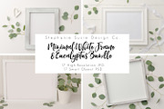 White Frame & Eucalyptus Mock Up, a Print Template by Susie Design Co (Thumbnail 1 of 2)