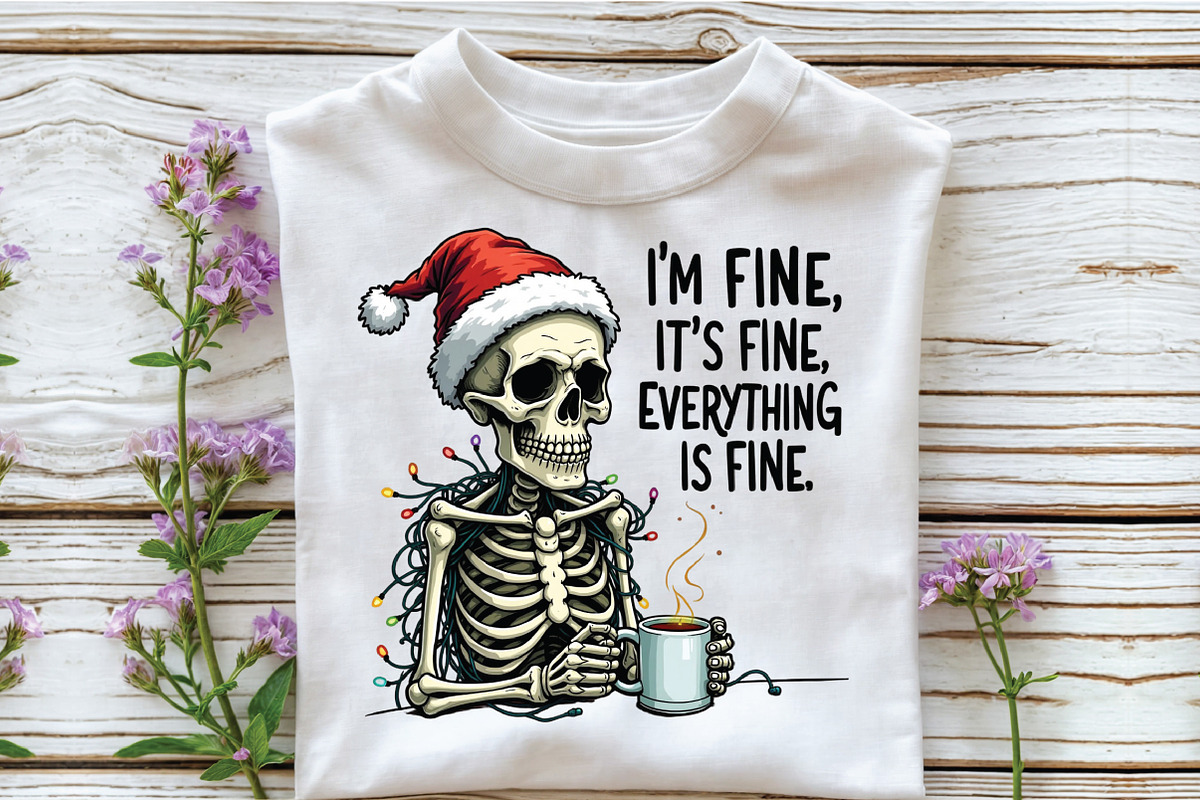 I'm Fine It's Fine Christmas PNG, a Graphic by Libby Wishes (Photo 3 of 4)