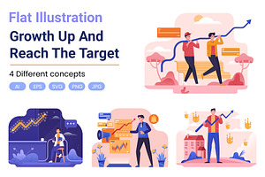 People with Business Growth Arrows, a Templates & Theme by Namanoidstd