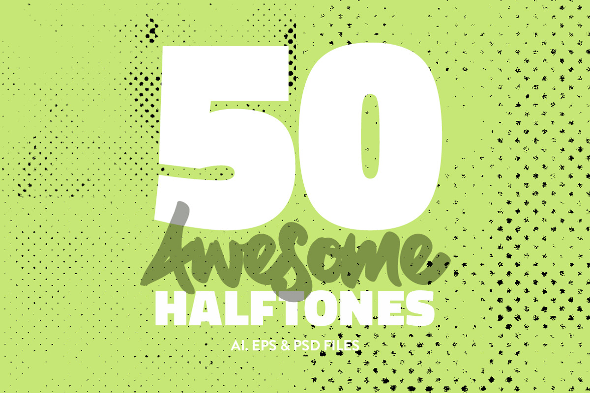 50 Awesome Halftones, a Texture Graphic by Graphic Goods Co (Photo 1 of 4)