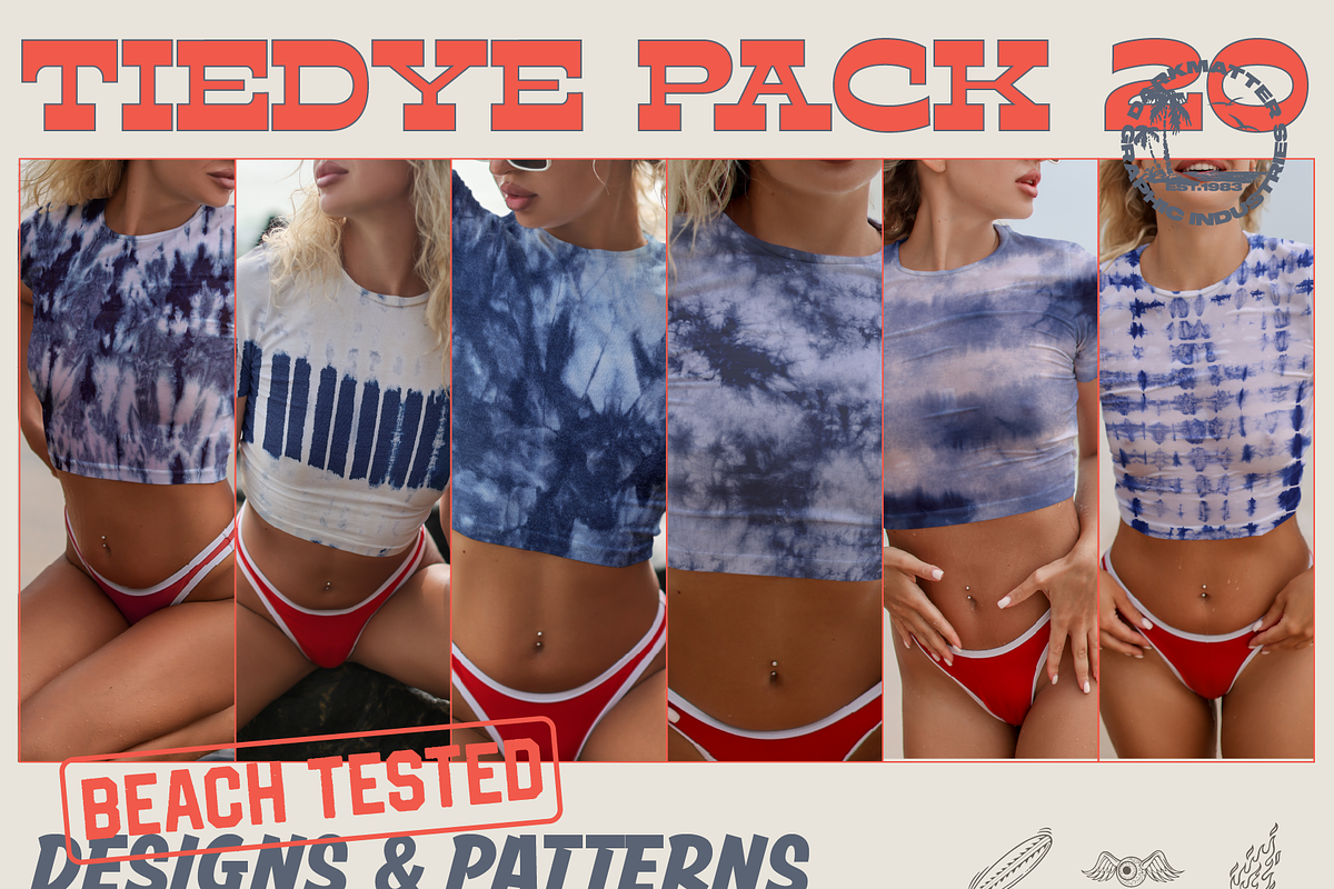 6x Seamless Tiedye Pack 20, a Pattern Graphic by darkmatter_graphicworks (Photo 1 of 3)