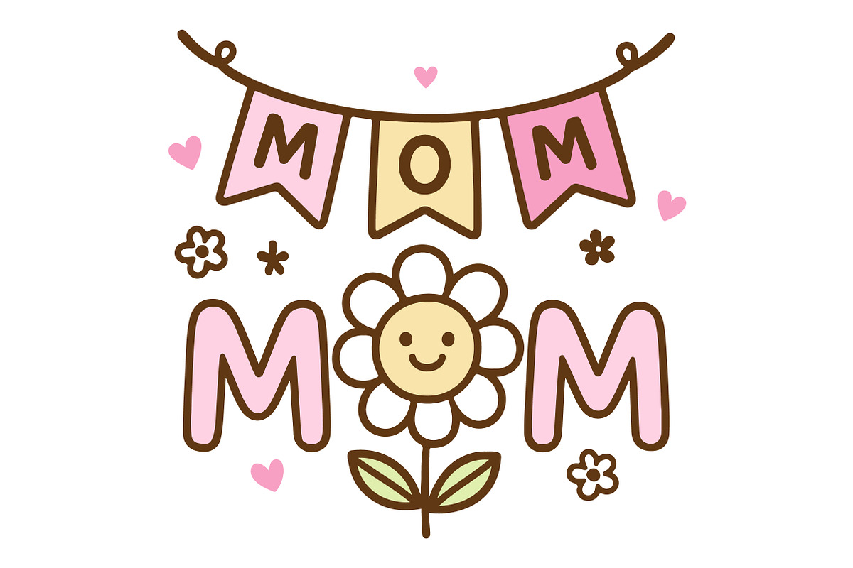 Cute Mom Banner SVG, an Object Graphic by Creative Art (Photo 1 of 6)