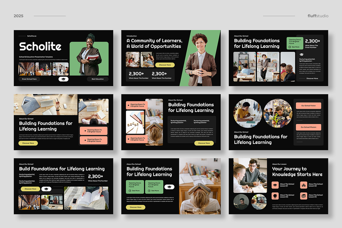 School Education Powerpoint Template