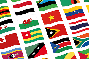 Wavy Flags (232 AI SVG PDF PNG), a Solid Icon by alpercakici